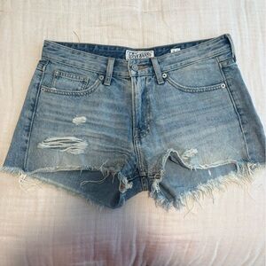 Lucky Brand Blue Jean Shorts Distressed Frayed Hem